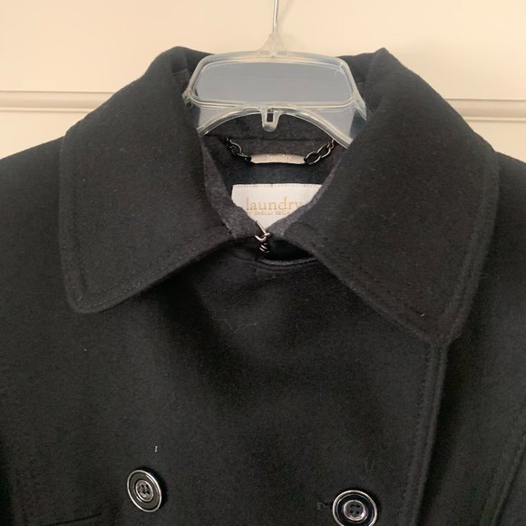 laundry by Shelly Segal Black/Gray Wool Coat - Size 8 - Picture 6 of 15